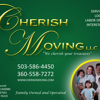 Cherish Moving - Family Owned and Operated - Movers Near Me - Brush Prairie, Washington