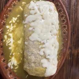 Wet chicken burrito