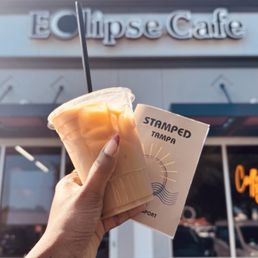 Ice coffee with hazelnut shot