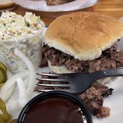Boot Stompin’ BBQ - Texas Chopped Brisket Sandwich