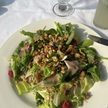 Revolving Dining Room - Raspberry vinaigrette salad with lots of walnuts. 4 out of 5 cuz I'd like more raspberries. - American Near Me - Niagara Falls, Ontario Revolving Dining Room - Raspberry vinaigrette salad with lots of walnuts. 4 out of 5 cuz I'd like more raspberries. - American Near Me - Niagara Falls, Ontario
