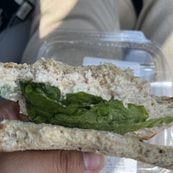 H-E-B - I'm really disappointed (rotisserie chicken salad sandwich) didn't put the double lettuce with the salad in between &used smaller breads.
