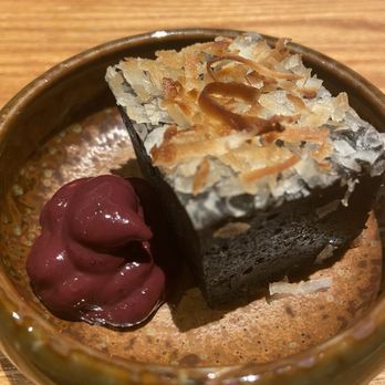 Sora Omakase - Coconut Black Sesame Mochi Dessert - Sushi Bars Near Me - Stony Brook, New York