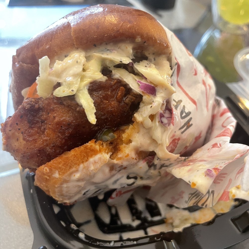 Fry the Coop - Crazy heat level Nashville Fried Chicken Sandwich - American Near Me - Oak Lawn, Illinois