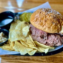 The Brightside - Beef on 'Weck (homemade German Kummelweck roll, roast beef, au jus and horseradish).