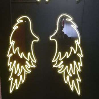 Birdies Hot Chicken - Neon lights outside of the bathroom.
"Spread your wings and fry away" - Fast Food Near Me - Brockton, Massachusetts Birdies Hot Chicken - Neon lights outside of the bathroom.
"Spread your wings and fry away" - Fast Food Near Me - Brockton, Massachusetts