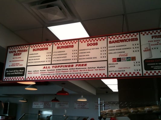 Menu photo 5 Five Guys Vacaville, CA