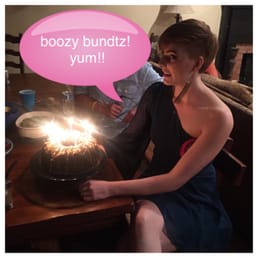 Celebrating her 21st with a boozy bundtz cake! Delicious! Celebrating her 21st with a boozy bundtz cake! Delicious!
