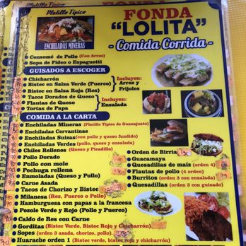 Fonda Lolita - Menu - Mexican Near Me - Guanajuato, GUA Fonda Lolita - Menu - Mexican Near Me - Guanajuato, GUA