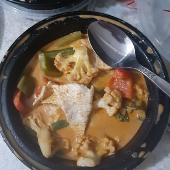 Thai Flame Restaurant - Half a bowl of green curry and clumpy Pad Noodles :( - Thai Near Me - Ottawa, Ontario Thai Flame Restaurant - Half a bowl of green curry and clumpy Pad Noodles :( - Thai Near Me - Ottawa, Ontario