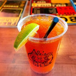 Ale’s Crab House - Regular Michelada with Modelo.