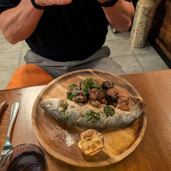 Field-n-Flame Midtown - Sea bass - New American Near Me - Sacramento, California