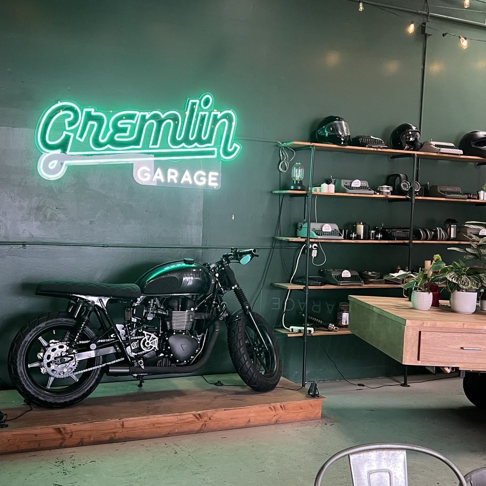 Gremlin Garage - interior - Coffee & Tea Near Me - Costa Mesa, California Gremlin Garage - interior - Coffee & Tea Near Me - Costa Mesa, California
