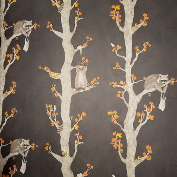 Pandan - Cute racoon wallpaper in the ladies room - Cocktail Bars Near Me - Chicago, Illinois