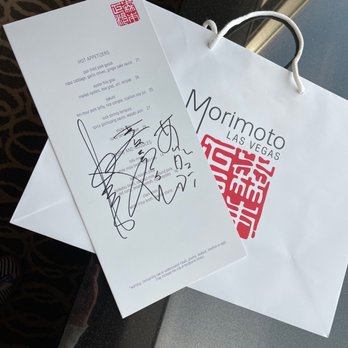 Morimoto - Signed menu from Chef Morimoto himself! - Japanese Near Me - Las Vegas, Nevada Morimoto - Signed menu from Chef Morimoto himself! - Japanese Near Me - Las Vegas, Nevada
