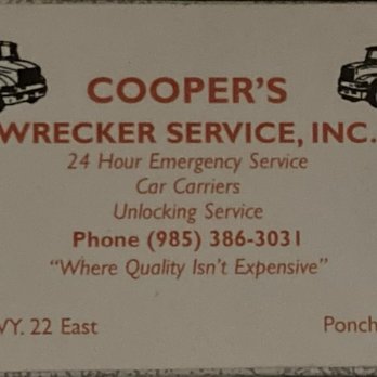 COOPER'S SALVAGE YARD & WRECKER SERVICE - Updated September 2026