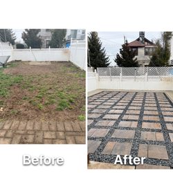 JS Concrete & Masonry - Permeable Paver backyard