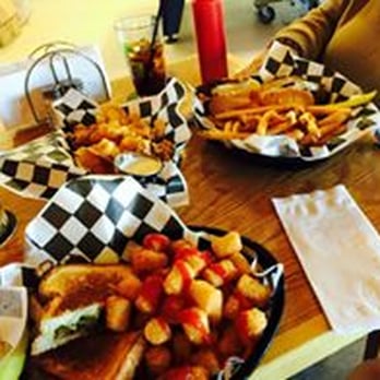 The Pickled Wrinkle - Calamari, BBQ Chicken Club Sub and a Jalapeno Popper Bacon Grilled Cheese sandwich. Delicious! - Pubs Near Me - Birch Harbor, Maine