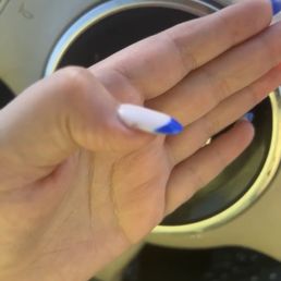 Chipped nail that they did not care to fix Chipped nail that they did not care to fix