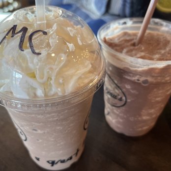 Bitty & Beau's Coffee - Mint chocolate and frozen hot chocolate (no whip)... - Coffee & Tea Near Me - Waco, Texas
