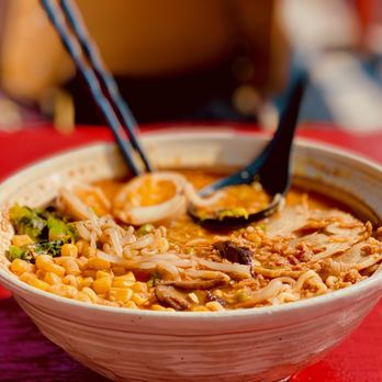Ohyama Ramen - Big Mountain Rame with Siyo seasoning in spicy broth and Half boiled egg - Ramen Near Me - Whistler, British Columbia