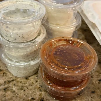 North Park Produce Bakery and Grill - Available sauces (cucumber yogurt, hot sauce, and garlic sauce) - Persian/Iranian Near Me - Poway, California North Park Produce Bakery and Grill - Available sauces (cucumber yogurt, hot sauce, and garlic sauce) - Persian/Iranian Near Me - Poway, California