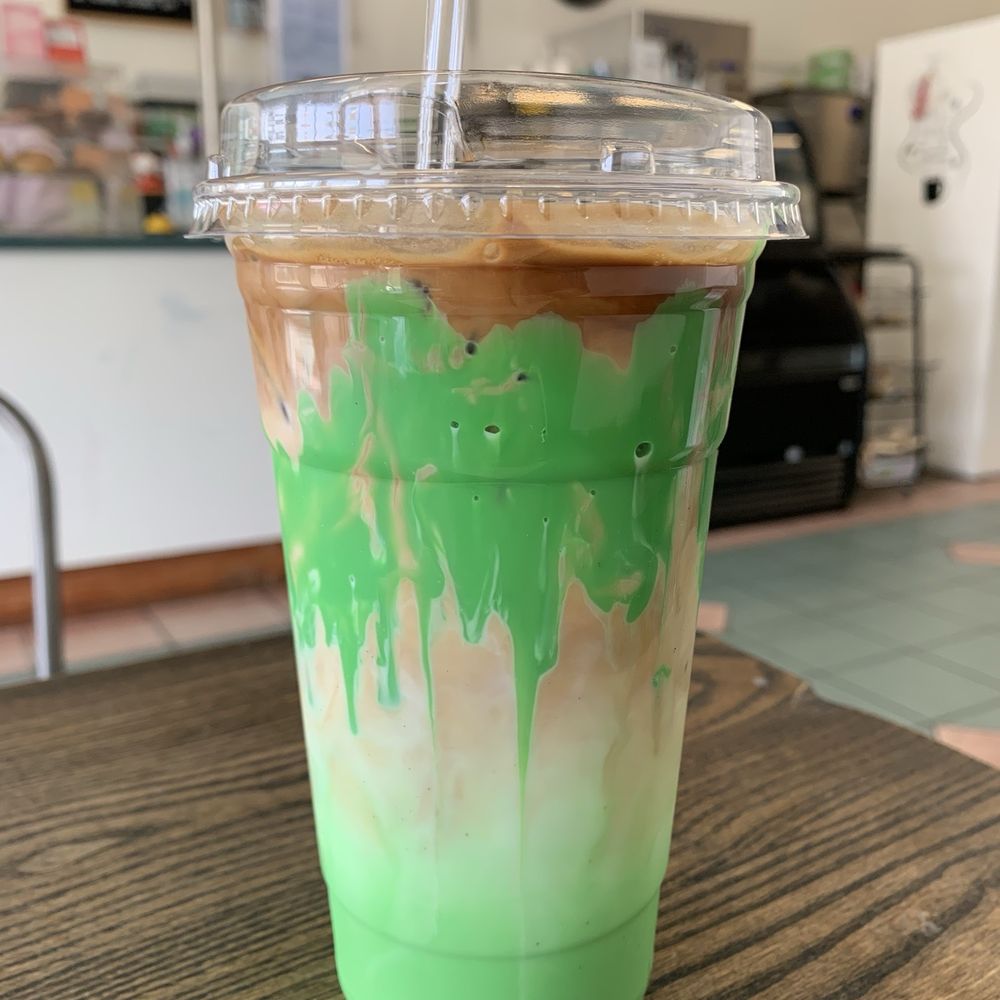 Pandan latte