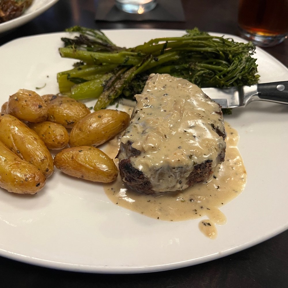 Anna Dolce Ristorante - Filet, Broccolini, and finger potatoes. - Italian Near Me - West Des Moines, Iowa Anna Dolce Ristorante - Filet, Broccolini, and finger potatoes. - Italian Near Me - West Des Moines, Iowa