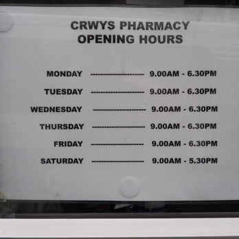 Crwys Pharmacy - Opening Hours - Pharmacy Near Me - Cardiff, CRF