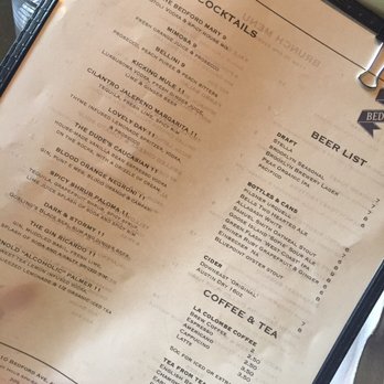 The Bedford - Cocktail list is front and center with beer, coffee and tea on the side! - New American Near Me - Brooklyn, New York