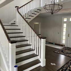 TrueCoats - Stained and painted railing and spindles