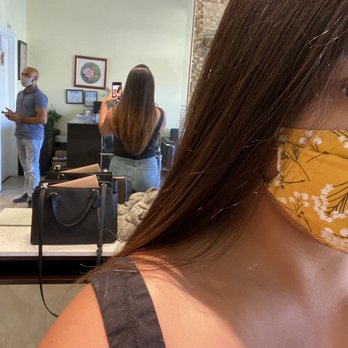 Simple Hair - My haircut, just before she dyed it all down to my natural color for me - Hair Salons Near Me - Milpitas, California