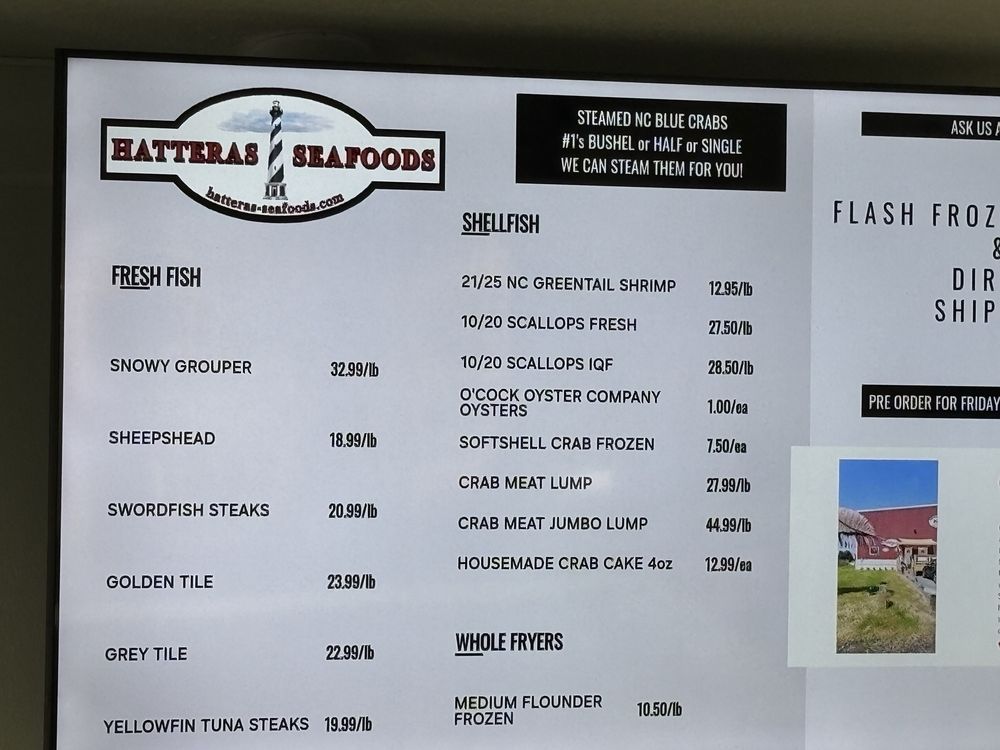 Hatteras Seafoods Retail Market Logo