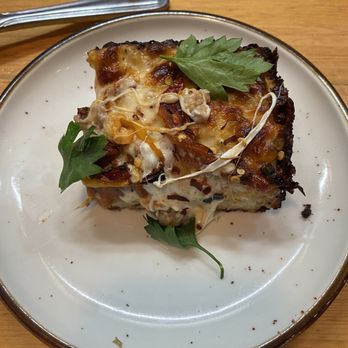 Little Fish Brewing Company - Slice of sausage pizza - Breweries Near Me - Athens, Ohio