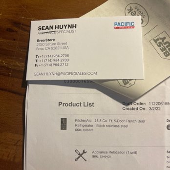 Pacific Sales Kitchen & Bath - This is the man !! Great job Sean thanks so much. - Appliances Near Me - Brea, California Pacific Sales Kitchen & Bath - This is the man !! Great job Sean thanks so much. - Appliances Near Me - Brea, California