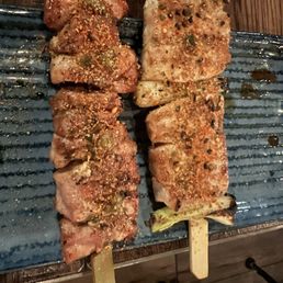 Chicken Thigh with Yuzukosho ($4.50) + Chicken Breast with Scallion ($4.50) Chicken Thigh with Yuzukosho ($4.50) + Chicken Breast with Scallion ($4.50)
