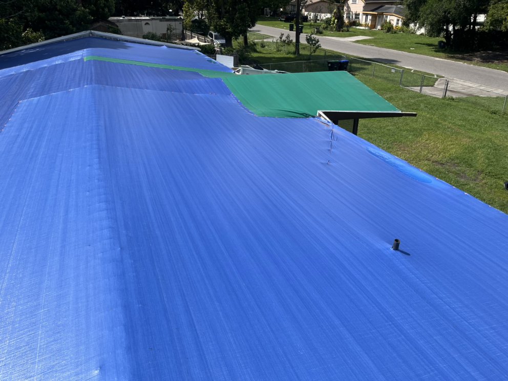 Slide of Blue Tarp Express