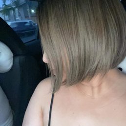 My hair after coloring healthy and shiny  thank you Maria.
