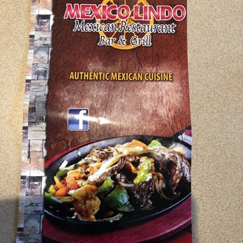 Mexico Lindo - a menu for a mexican restaurant - Mexican Near Me - Knox, Indiana
