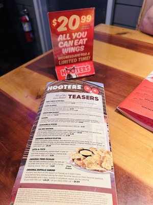 Menu photo 2 Hooters Tucson, AZ Menu photo 2 Hooters Tucson, AZ