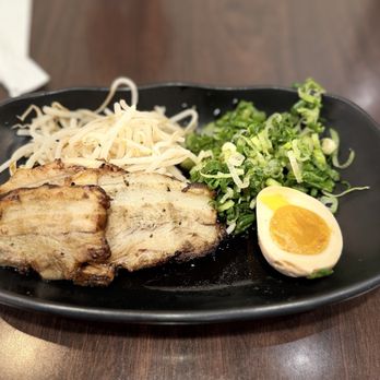 Shugetsu - Charcoal Grilled Pork marinated eggs - Ramen Near Me - San Mateo, California