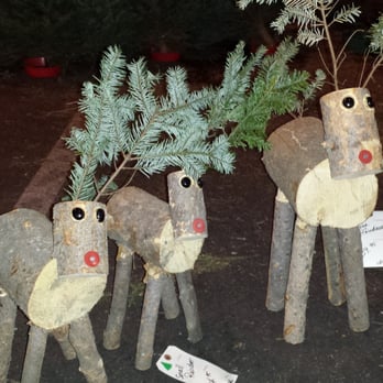 Tree Kings Christmas Tree Lot - Log tree Reindeer - Christmas Trees Near Me - Buena Park, California