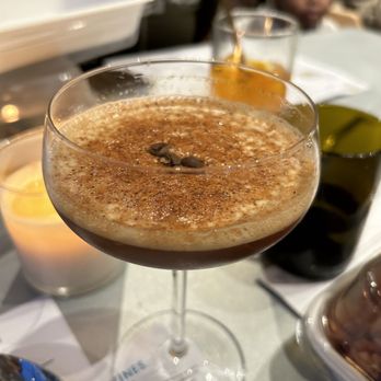 Sixty Vines - THE CARAJILLO. My first time and it was good. Thrown off by the chocolate spiced salt on top but I finished it so it was good. - New American Near Me - Charlotte, North Carolina