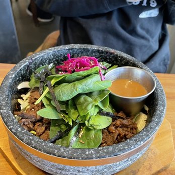 Made in House - Stone pot bopbowl with bulgolgi and miso sauce - Asian Fusion Near Me - Seattle, Washington