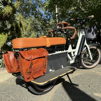 Wicked Stitch Upholstery - E-cargo bike with a custom Wicked Stitch saddle. - Auto Upholstery Near Me - Sacramento, California Wicked Stitch Upholstery - E-cargo bike with a custom Wicked Stitch saddle. - Auto Upholstery Near Me - Sacramento, California