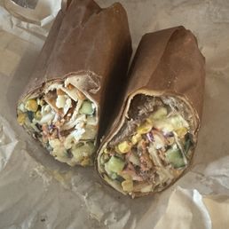 Zesty Feta Doner  Zesty feta spread, pepperoncinis, romaine, cabbage, tomato, onion,All Three meats
