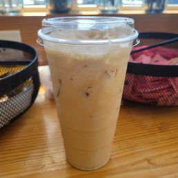 Peach cobbler latte