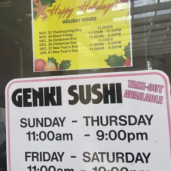Genki Sushi - hours - Sushi Bars Near Me - Honolulu, Hawaii