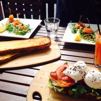 Argos Loves Company - Food! Combination juices, Corn Fritter medley and Argos Stack - Restaurants Near Me - Fitzroy, VIC
