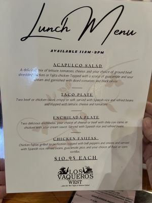 Menu photo 7 Los Vaqueros West Willow Park, TX